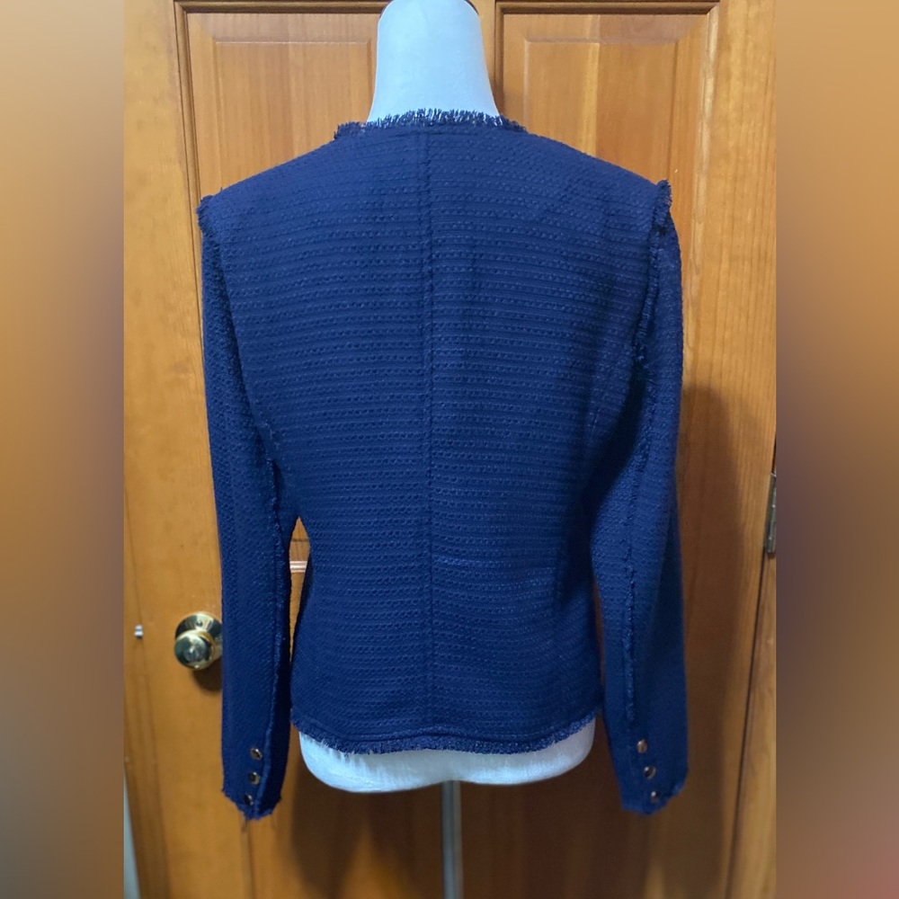 One/Third Tweed Fringe Blazer - Picture 3 of 6